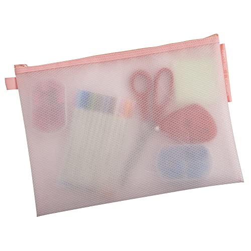 Exacompta 37150E Hülle Chromaline mit Reisverschluss aus flexiblem Kunststoff DIN A4 1 Stück Zufallsfarbe ideal für Büromaterial und Accesoires Federtasche Dokumentenmatte Etui