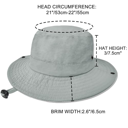 Image of Outdoor Kids Sun Hat UPF 50+ Quick Dry Foldable Bucket Hat Lightweight Adjustable Fishing Safari Hat for Girls and Boys