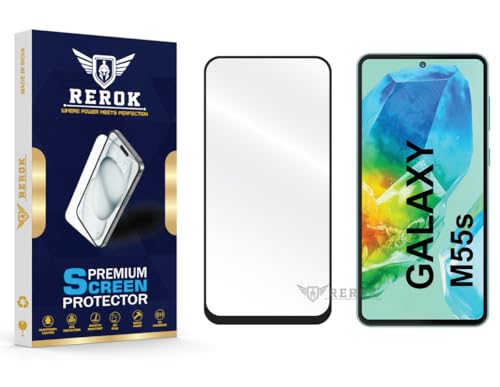 Image of Gorilla Tempered Glass Screen Protector Compatible with Samsung Galaxy M55s [Pack of 1] | Edge-to-Edge, Bubble-Free, Case Friendly, Easy Installation Kit