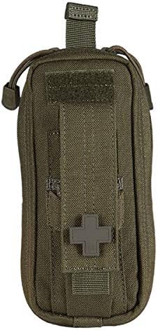 5.11 Tactical Compact MOLLE Med Pouch, 3"x 6", SlickStick Compatible, Hot-Pull tab, First Aid Pockets, Water Resistant Nylon EDC Kit, Style 56096