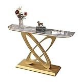 Entryway Table,Narrow Table Behind Sofa Couch,Contemporary Accent Table, Sofa Table Narrow Long,Modern Console Table,Hallway Decor,for Entrance, Entryway, Hallway(Gold D,150cm/59in)