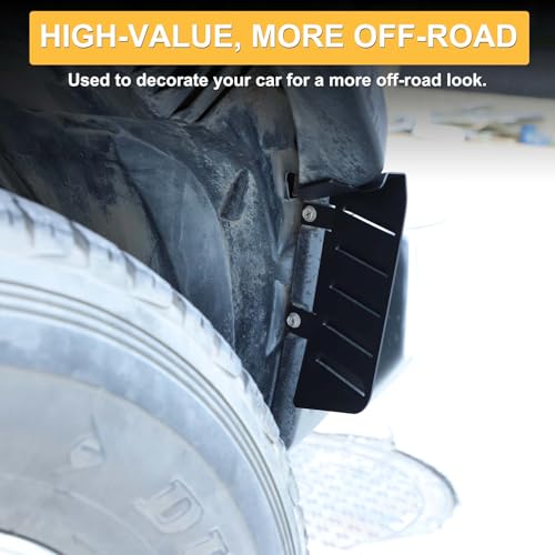 Image of Front Mud Flaps Splash Guards Compatible with Toyot@ FJ Cruiser 2007-2021 Accessories, Aluminum Alloy Heavy Duty Splash Guards Pro Mud Flaps Fenders 2PCS