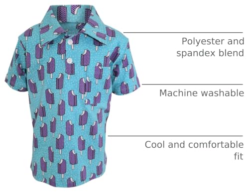 Image of Unique Baby Moisture Wicking Kids Polo Shirts for Toddler Boys Polo Shirt