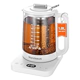 Narcissus Electric Kettle Temperature Control ±5℉, 1.8L Glass Electric Tea...