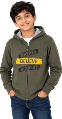 Image of T2F Boy's Cotton Regular Fit Hooded Sweatshirt