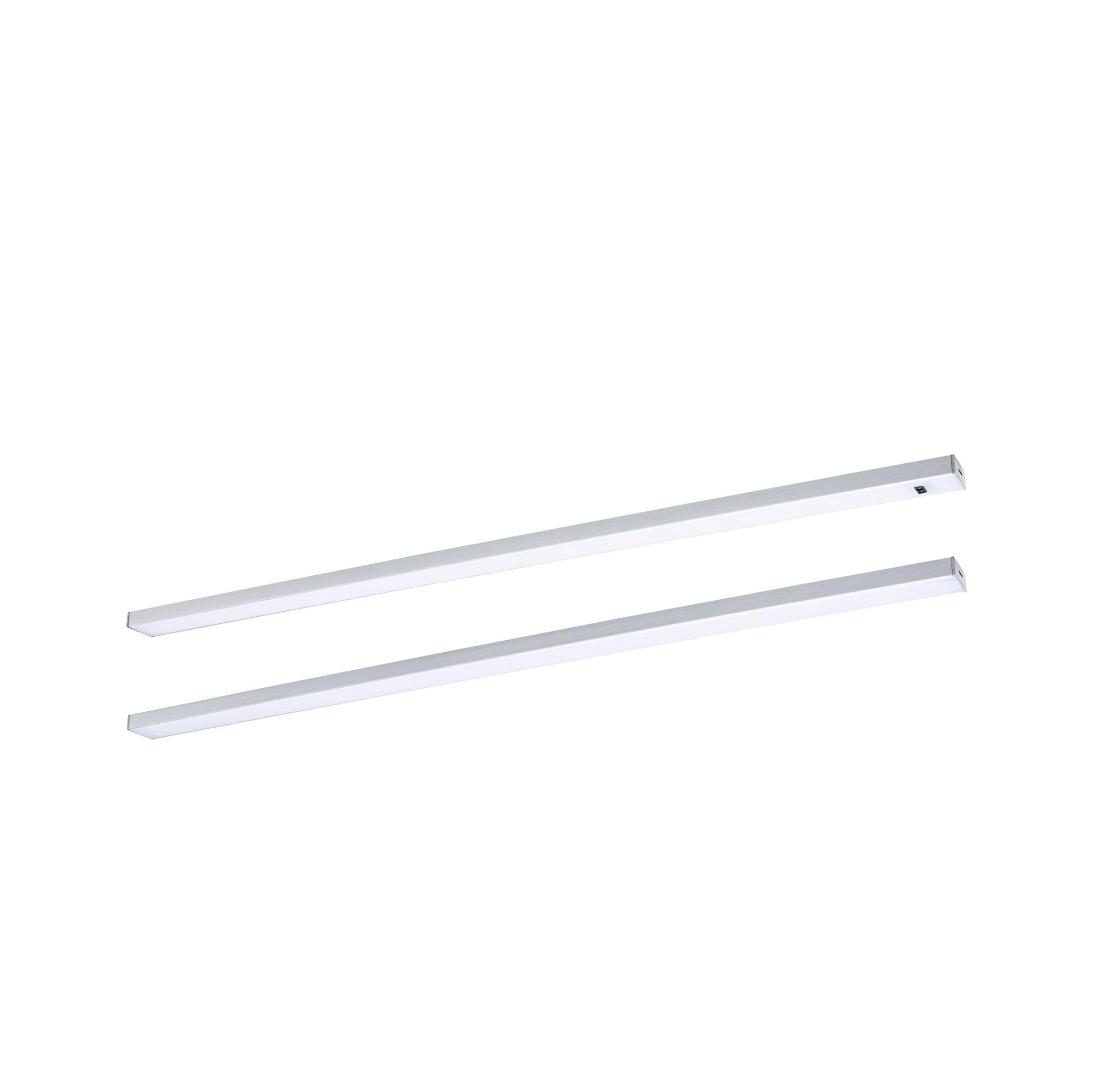 Paulmann 98616 LED Unterschrankleuchte Inline Starterset 2x6W 550x26mm 2x500lm 24V Chrom matt 3000K dimmbar