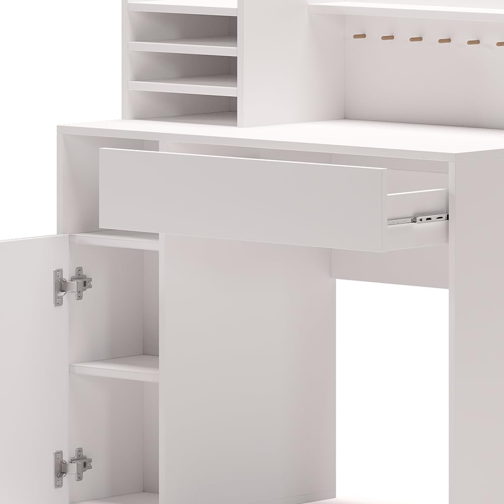 Vicco Scrivania, Bianco, 100 x 50 cm