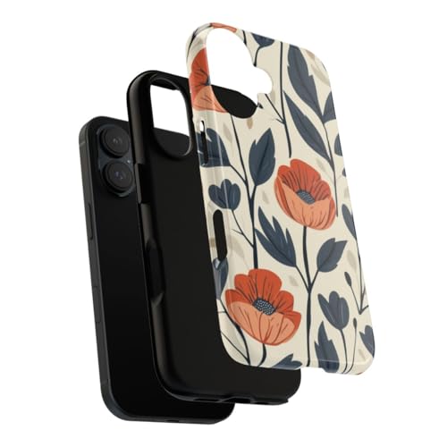 Coque iPhone 16 motif floral brillant rigide antichoc amovible