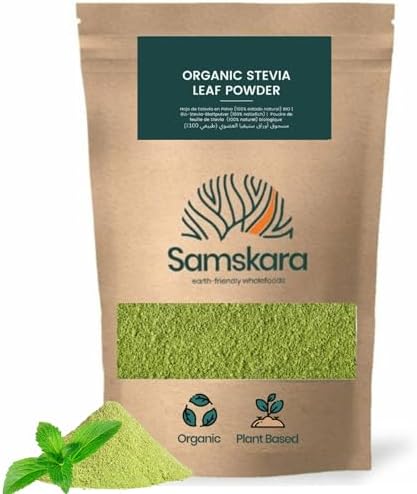 Stevia en Polvo Natural Pura Orgánica (Asteraceae) | Hojas de Est...