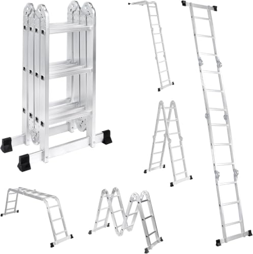 Image of Aluminium Multipurpose Combination Ladder Heavy Duty Advance Ladder (12.15 ft)