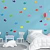 Eaasty 200 Pieces Fish Paper Cutouts for Bulletin Board Decorations Colorful Fish Shape Accents for Wall Decor Party Supply DIY Craft Projects(3.15 Inch) #5