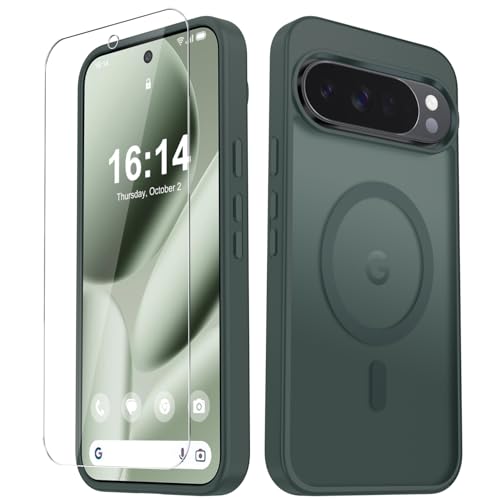 Image of for Google Pixel 10 /10 Pro Case, Matte Magnetic Phone Cover [with 1 Screen Protector] [Support for MagSafe] [Shockproof Military Grade Protection] Translucent Frosted Back, Gray