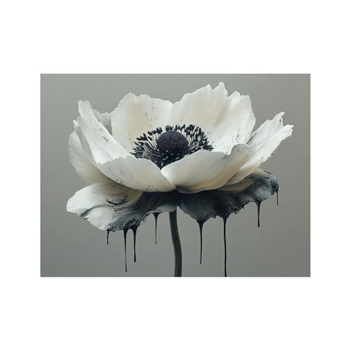 Décoration murale fleurs blanches pour habiller un mur vide sans cadre encombrant