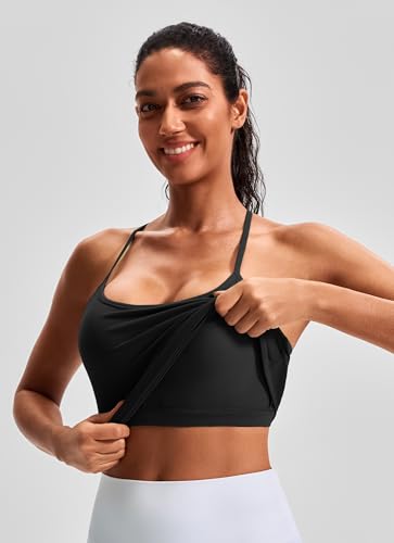 JOYSPELS Workout Tank Tops for Women with Built in Bra Racerback Athletic Camisole Sports Shirts4