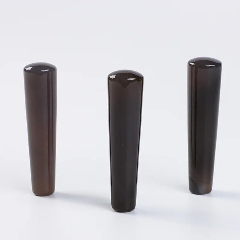 Natural Agate Pestle, Grinding Stick for Mortar Bowl, Durable Stone Grinder for Powdering Herbs Spices Seeds in Kitchen Lab(Length 180mm)