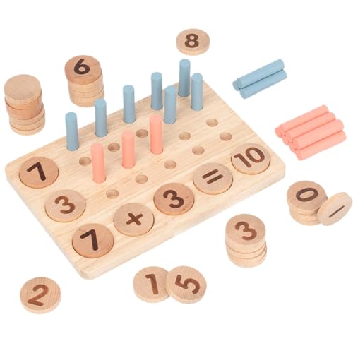 Conteo de juguetes de madera, contador de madera Peg Board | Número educativo de conteo de juguetes,Actividades matemáticas de aprendizaje temprano creativas para, guardería, guardería