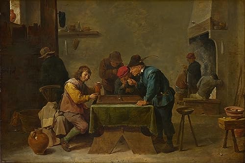 De celebres tableaux dans votre salon avec l'affiche Les joueurs de backgammon 60x90cm