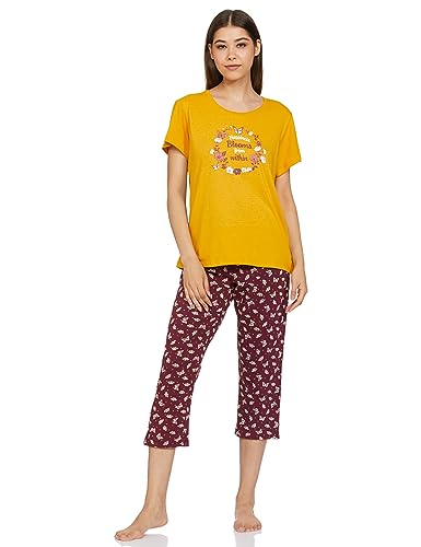 Image of Max Cotton Women Printed Capri Set
