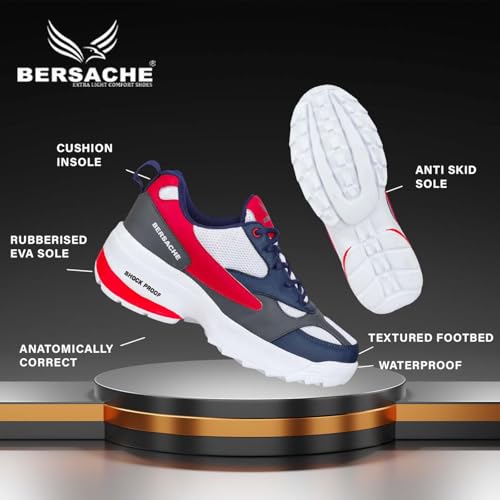 Image of BERSACHE Sneaker, Loafers,Casual With Extra Comfort Sneakers For Men(White)