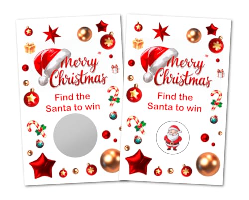 Merry-Christmas-Party-Game-Scratch-Off-Find-The-Santa-Easy-to-Play-Silly-Games-Fun-Idea-Ice-Breaker-Activity-Raffle-Cards-Set-of-40-Cards-Made-in-USA Merry Christmas Party Game Scratch Off Find The Santa Easy to Play Silly Games Fun Idea Ice Breaker Activity Raffle Cards Set of 40 Cards Made in USA