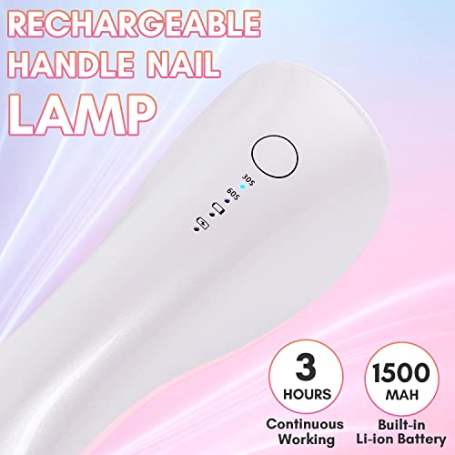 Makartt Mini Uv Led Nail Lamp, Rechargeable Uv Light For Nail Portable Nail Rhinestone Glue Gel Led Lamp Nail Charms Flash Curing Gel Polish Nail Dryer With 2 Timers Manicure Gel Lamp For Nail Art #TOP3