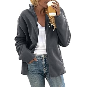 Générique Veste Longue Femme Ski Polaire Zippée Oversize Streetwear Fleece Jacket Pull Grande Taille Randonnée Sweat a Capuche Coupe-Vent Manteaux Pour Avec Hiver Chauffant D Interieur