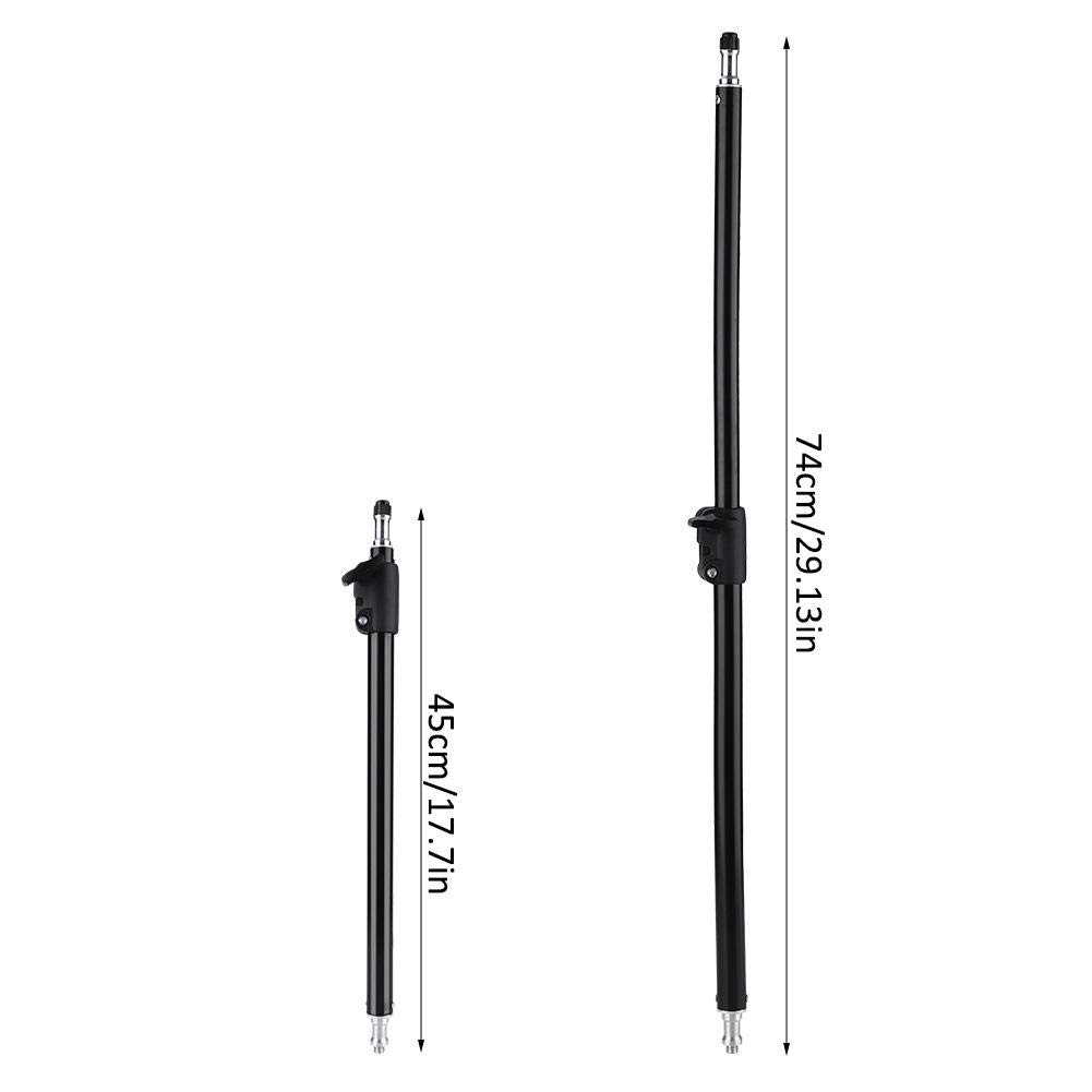 Topiky Studio Fotografico 45-74cm (18-29 Pollici) Asta di Estensione Regolabile Bastone Monopiede per Asta per Microfono a Luce Flash