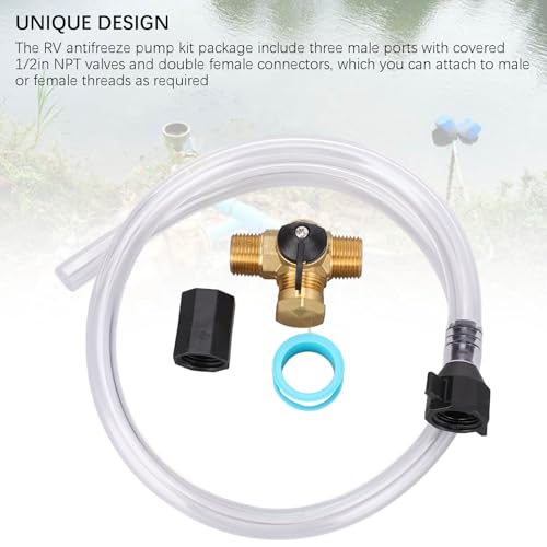 Image of RV Winterizing Kit with Pump Converter for RV Boat Antifreeze Plumbing System Winterization Kit for Filling Water Pipes Plumbing Systems