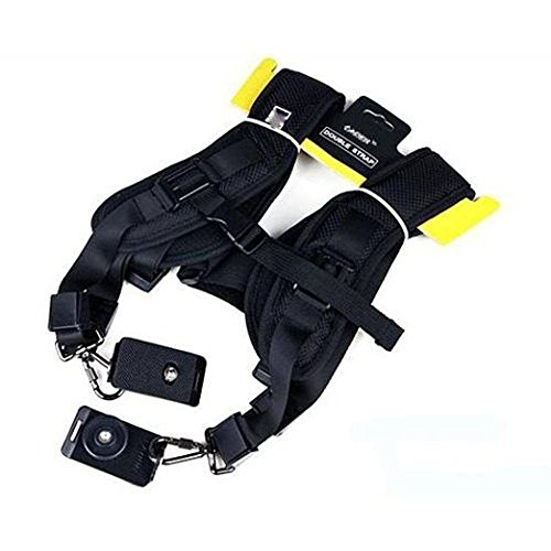 WF Alça D Dupla com Engates de Segurança, para Câmera Dslr, Acessórios para Câmeras Digitais, Preto