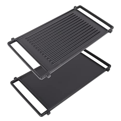 Universal Griddle Insert for Weber/Charbroil/Traeger/Pit Boss/Kenmore/Kitchenaid Gas Grill WB31X24998 Reversible Cast Iron Griddle for GE Appliance Stove LG Stove Samsung Gas Stove Griddle Replacement