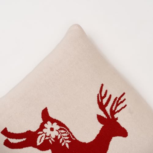Image of haus & kinder Cotton Cushion Cover 16 x 16 Inch Decorative Throw Pillow Cover for Sofa, Living Room & Bedroom Festive Design Soft Breathable Fabric Machine Washable Cushion Cover (Set of 1)