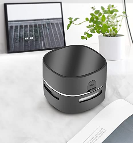 Image of ODISTAR Desktop Vacuum Cleaner, Mini Table dust Sweeper Energy Saving,High Endurance up to 400 mins,360º Rotatable Design for Keyboard /Home /School /Office (Black)