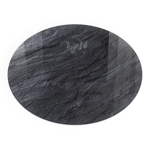 Plaque de sol de cheminee en verre protection thermique 80cm - 2