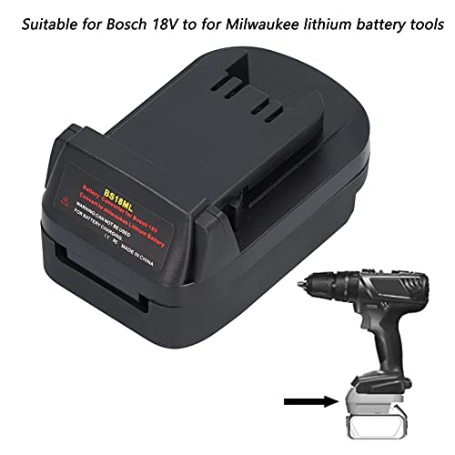 Adaptateur De Batterie Pour Outils Milwaukee 18 V, Adaptateur De Batterie Convertisseur Pour Bosch 18 V Vers Pour Outil électrique Au Lithium Milwaukee BS18ML Utilisation Pour Milwaukee