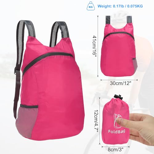 Mochila de senderismo plegable ligera 15L-20L rojo miniatura 2