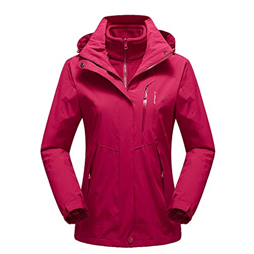 Damen 3-in-1 Outdoorjacke - Warm mit Kapuze