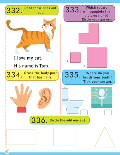 Brilliant Brain Activity Book for Kids Age 4–5 Years with Matching, Colouring, Counting & More | 88 Pages of Educational & Fun Activities for Early Learning