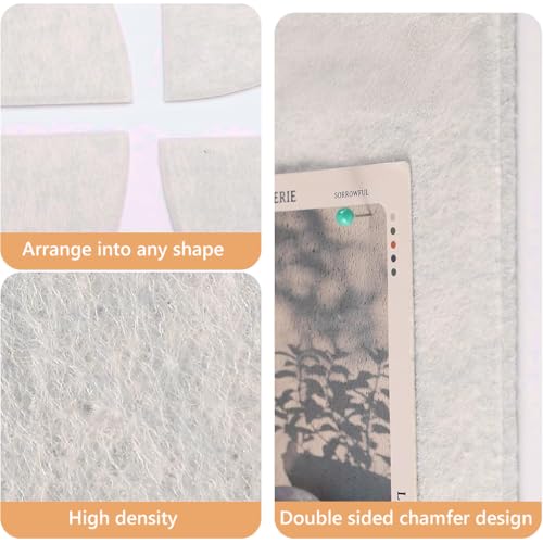 Image of Climberty 24Pcs Self-Adhesive Felt Bulletin Boards with 50 Push Pins, Semi-Circular Acoustic Wall Panels for Notice, Message & Home Office Decor (Light Camel-Khaki)