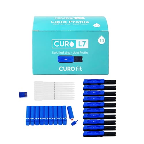 SOMMET CURO L7 Cholesterol Multi Test Strips TC TG HDL & LDL - Included 10 Strips (Device NOT Included)