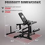 RITFIT Leg Extension and Curl Machine, 700LB Adjustable Leg Curl Machine, Seated Leg Extension and Lying Curl Machine for Home Gym, Leg Workout Equipment Compatible with 1'' and 2'' Plates - Image 2