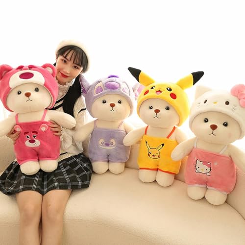 Image of Storescent Soft Toys for Kids - Stuffed Animal Plush Soft Toy for Boys & Girls | Plushie Toy Bear with Kitty Cloth 30cm