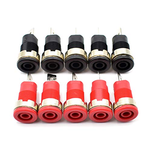 10 Piezas Jack Banana Hembra 4mm Panel Mount Rojo miniatura 5