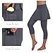 ANIVIVO Skirted Leggings for Women, Tennis Skirt with Leggings Capri Golf Athletic Pickleball Clothes with Pockets(Grey S)