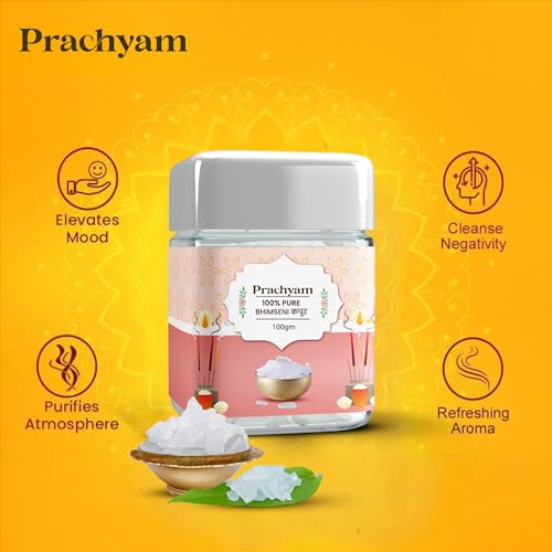Image of 100% Pure Bhimseni Camphor Flakes 100g Jar | Zero Residue Natural Kapoor for Puja, Havan, Aromatherapy & Air Purification | Authentic Desi Kapur