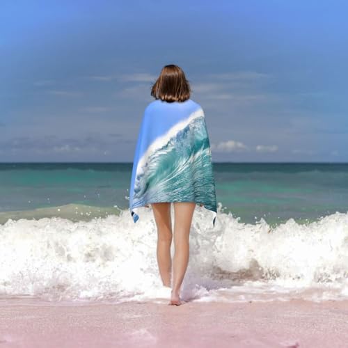 Serviettes de piscine microfibre douces grand drap de bain plage HD
