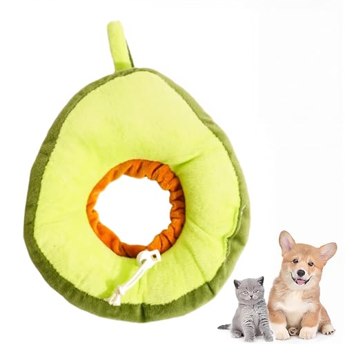 RTRTGS Collarino Regolabile Avocado, Collare Elisabettiano per Post-Operazione, Adatto per Cani e Gatti di Piccola Taglia, Protezione Anti-Leccamento, Prevenire Ferite da Leccatura e Graffi (M)