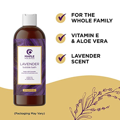 Premium Lavender Bubble Bath Soak - Aromatherapy Bubble Bath Soap And Luxury Lavender Bath Oil For Dry Skin - Moisturizing And Relaxing Bubble Bath For Adults With Aromatherapy Oils For Self Care #TOP2