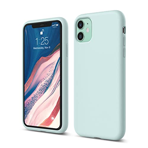 elago Silicone Case Compatible with iPhone 11 case (Mint Green) - Premium Liquid Silicone, Raised Lip (Screen & Camera Protection), 3 Layer Structure, Full Body Protection