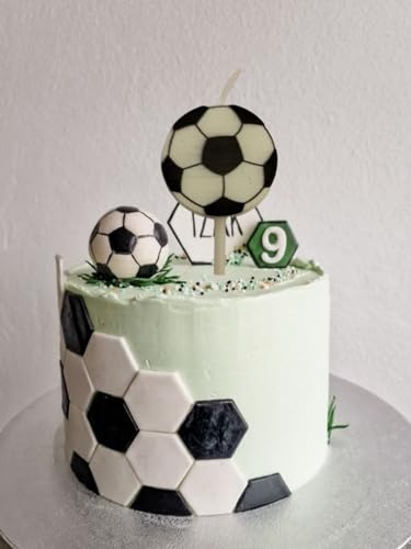 Image of Wanna Party Soccer Theme Candles - Birthday Decoration, Football Candles for Boys, Pack of 5