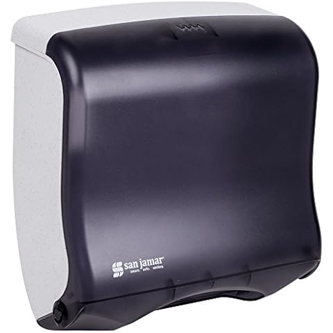 San Jamar T1755TBK Ultrafold Fusion Folded Towel Dispenser, Fits 400 Multifold/240 C-Fold Towels, Classic, Black Pearl Cover